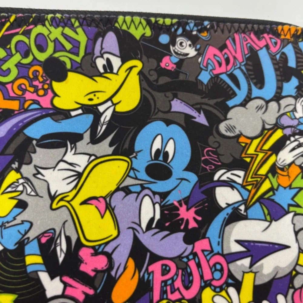 Disney Mickey Mouse Reversible Laptop Tablet Pouch Case MulticolorScuba Material